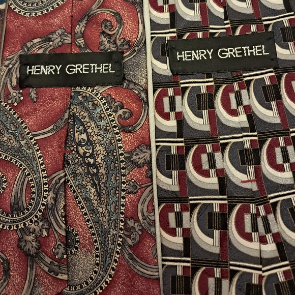 Vintage Elegant 100% Silk Men's Ties Set - Picture 8 of 14